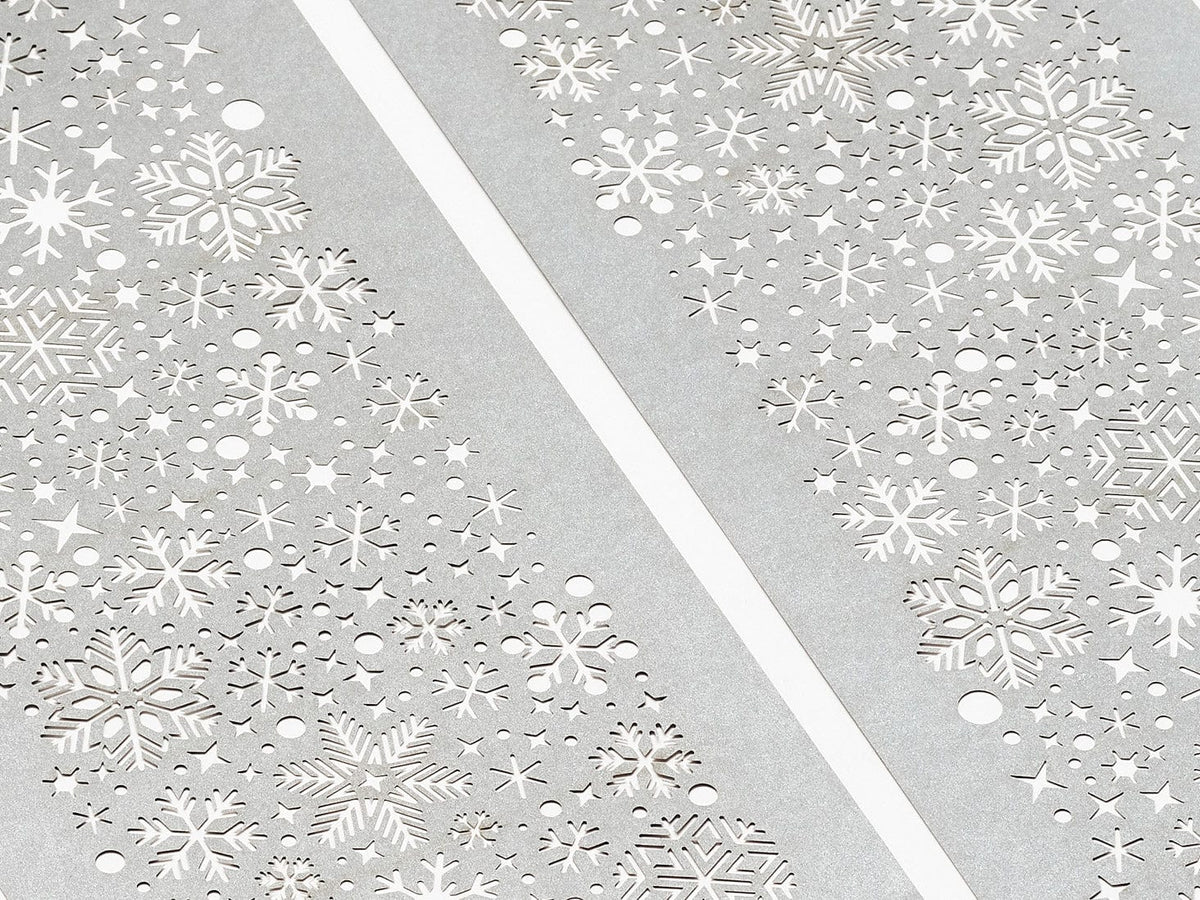 Silver Snowflake FAB Sides® Decorative Side Panels Close Up