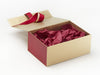 Claret Tissue Paper Featured with Gold Gift Box and Claret Red FAB Sides®