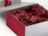 Claret FAB Sides® Featured with Claret Tissue Paper and Beauty Ribbon on Silver Gift Box