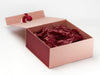 Beauty Ribbon, Claret Tissue and Claret FAB Sides® Featured on Rose Gold Gift Box
