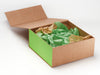 Classic Green and Kraft Tissue Featured in Natural Kraft Gift Box with Classic Green FAB Sides®