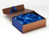 Cobalt Blue Ribbon, FAB Sides® and Tissue Paper Featured with Copper Gift Box