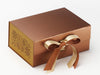 Gold Snowflake FAB Sides® Featured on Copper A5 Deep Gift Box with Gold Metallic Sparkle Double Ribbon