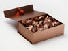 Copper Ribbon and Tissue Paper Featured with Copper Gift Box