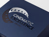 Example of Custom 2 Colour Foil Logo Onto Navy Blue Gift Box