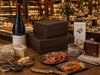 Dark Brown Faux Leather Gift Boxes for Gourmet Food Hampers and Grazing Boxes