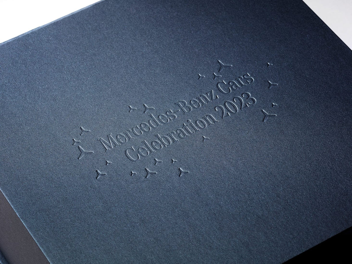 Custom Debossed Logo Featured on Pewter Gift Box