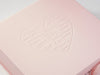 Custom Debossed Design on Pale Pink Gift Box