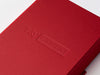 Custom Debossed logo Featured on Red Gift Box