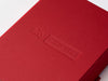 Custom Debossed Logo Onto Red Gift Box