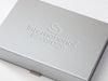 Custom Debossed Logo Featured on Silver Gift Box