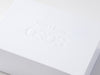 Custom Debossed Logo onto White Gift Box