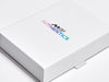 Multi-Colour Digitally Printed MP Authentics Logo Printed to Lid of A6 Shallow White Gift Boxes