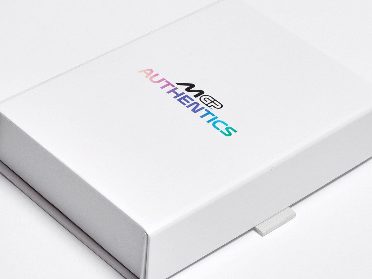 Multi-Colour Digitally Printed MP Authentics Logo Printed to Lid of A6 Shallow White Gift Boxes