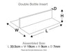 Double Bottle Gift Box Insert Size Drawing