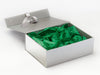 Emerald Tissue Paper Featured with Silver Gift Box with Metallic Silver FAB Sides®