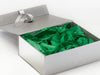 Emerald Tissue Paper Featured with Silver Gift Box and Metallic Silver FAB Sides®