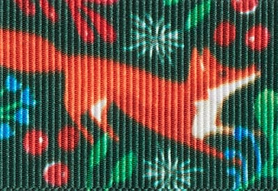 Foxy Friends Christmas Printed Ribbon