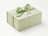 Spring Moss Ribbon Featured on Sage Green Linen Gift Box