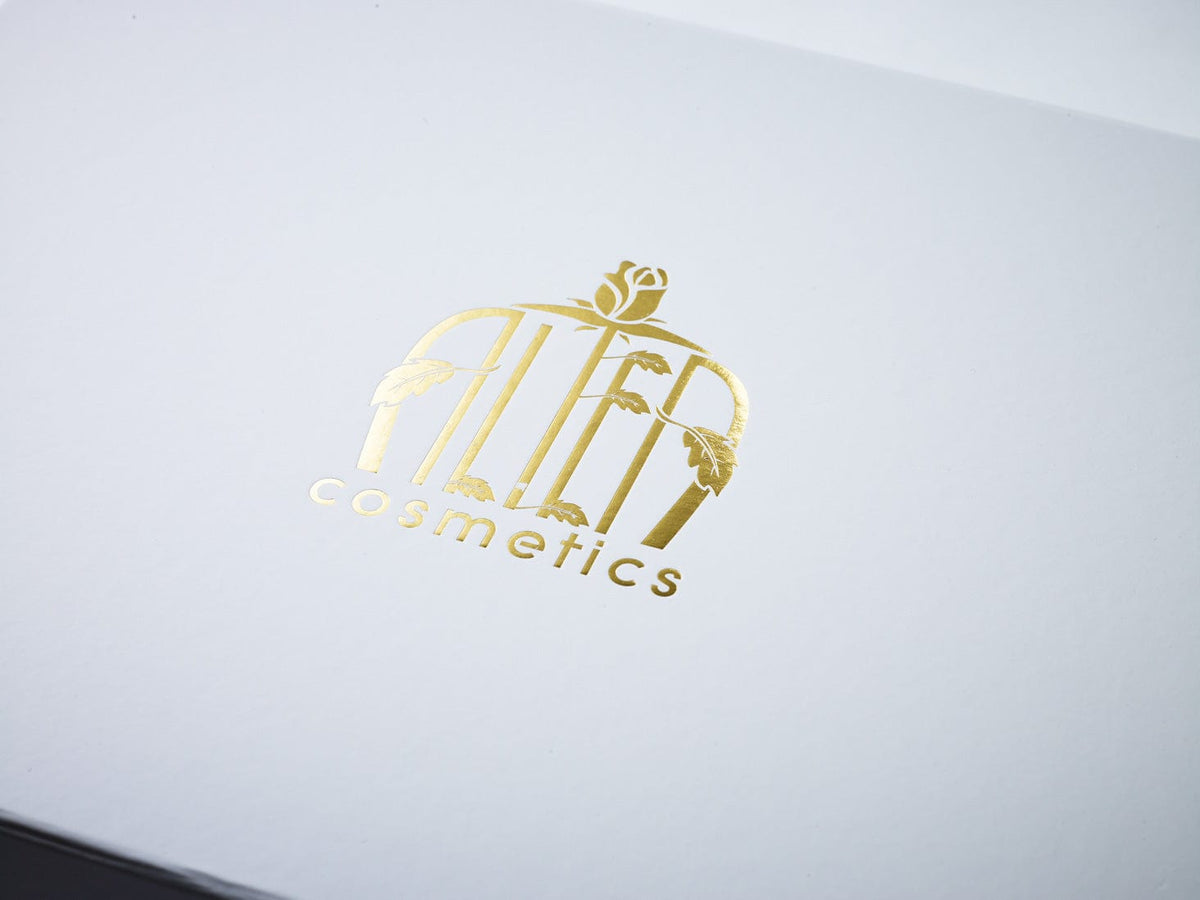 Gold Foil Custom Logo onto White Gift Box