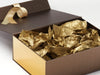 Metallic Gold FAB Sides® Featured on Bronze Gift Box with Gold Ribbon and Tissue Paper