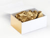 Gold Tissue Paper Featured with Ivory Gift Box and Metallic Gold FAB Sides®
