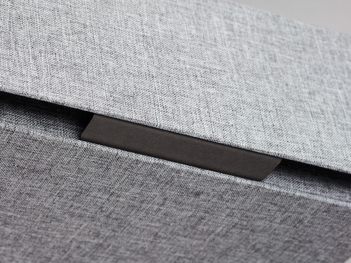 Grey Linen A5 Deep Gift Box Closing Tab