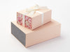 Grey Linen FAB Sides® Featured with Pink Peony FAB Sides® on Hessian Linen Gift Boxes