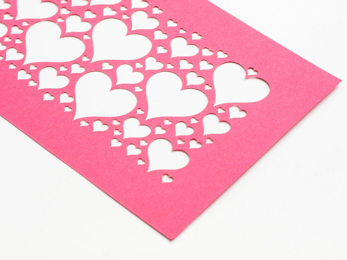 Hot Pink Hearts FAB Sides® Decorative Side Panels Close Up - A5 Deep