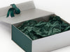 Hunter Green FAB Sides® Featured on Silver Gift Box with Hunter Green Ribbon and Tissue Paper