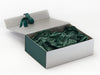 Hunter Green Tissue Paper Featured with Silver Gift Box and Hunter Green FAB Sides®