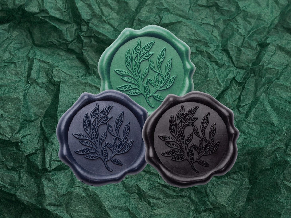 Hunter Green Tissue and Wax Seals Work Well With Forest Green Tissue Paper
