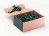 Hunter Green Ribbon, FAB Sides® and Tissue Paper Featured with Rose Gold Gift Box