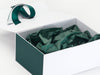 Hunter Green FAB Sides® Featured on White Gift Box with Hunter Green Ribbon and Tissue Paper