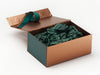 Hunter Green Tissue Paper Featured in Copper Gift Box with Hunter Green FAB Sides®