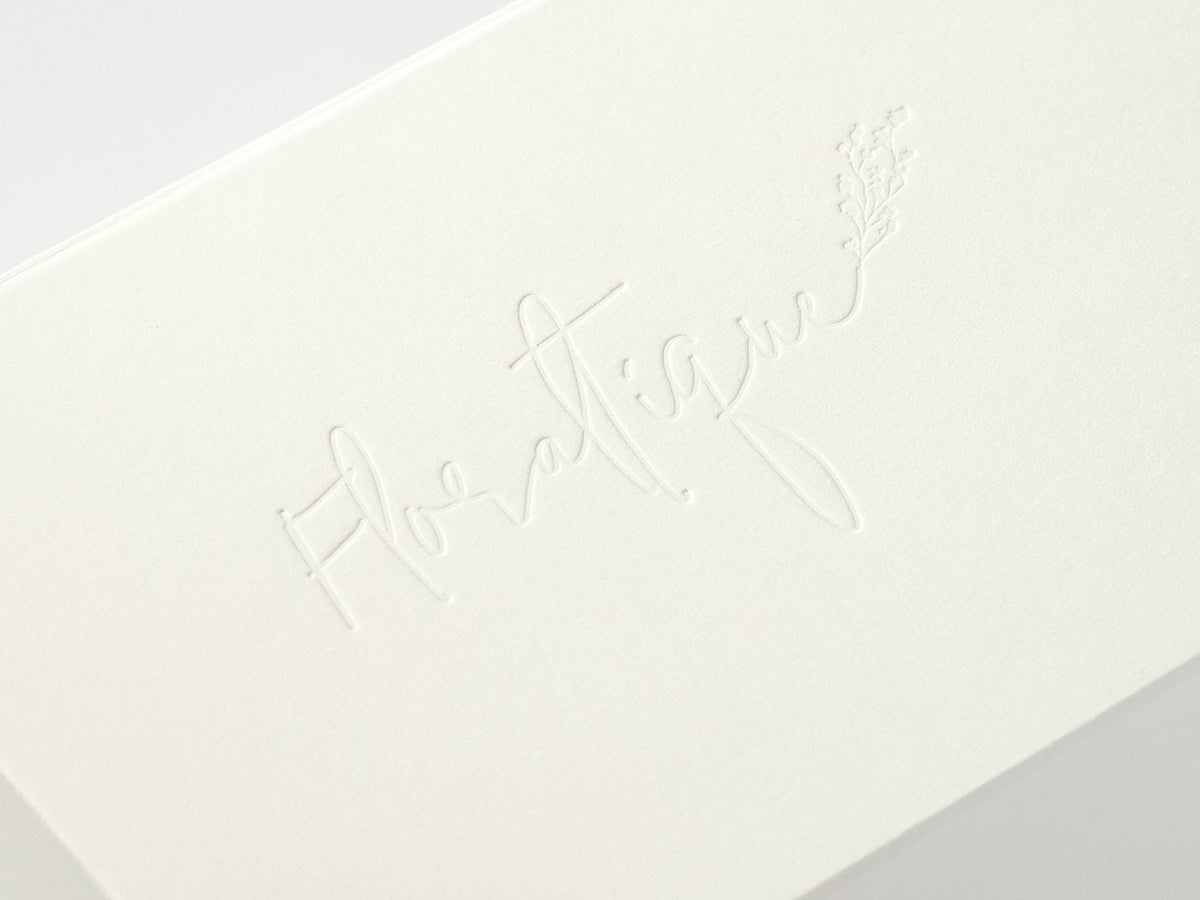 Custom Debossed Logo on Ivory Gift Box
