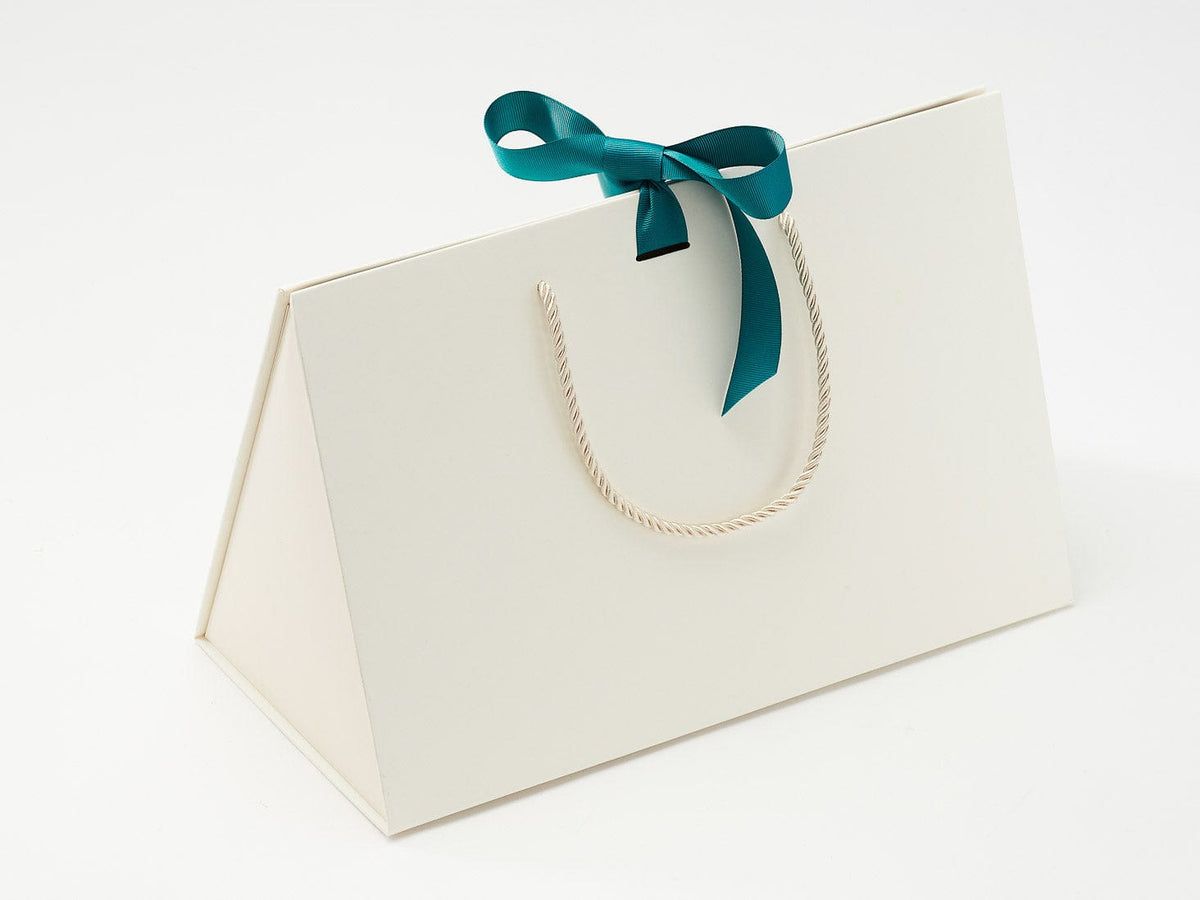 Ivory Large Boxag® Featured with Jade Ribbon