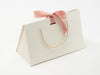 Ivory Medium BoxBag® Featured with Rose Gold Sparkle Ribbon