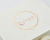 2 Colour Custom Foil Logo Print onto Ivory Goft Box