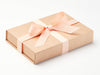 Natural Kraft Gift Box Featured with Peach Fuzz Ribbon