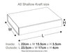 Natural Kraft A5 Shallow No Magnets Sample Assembled Size