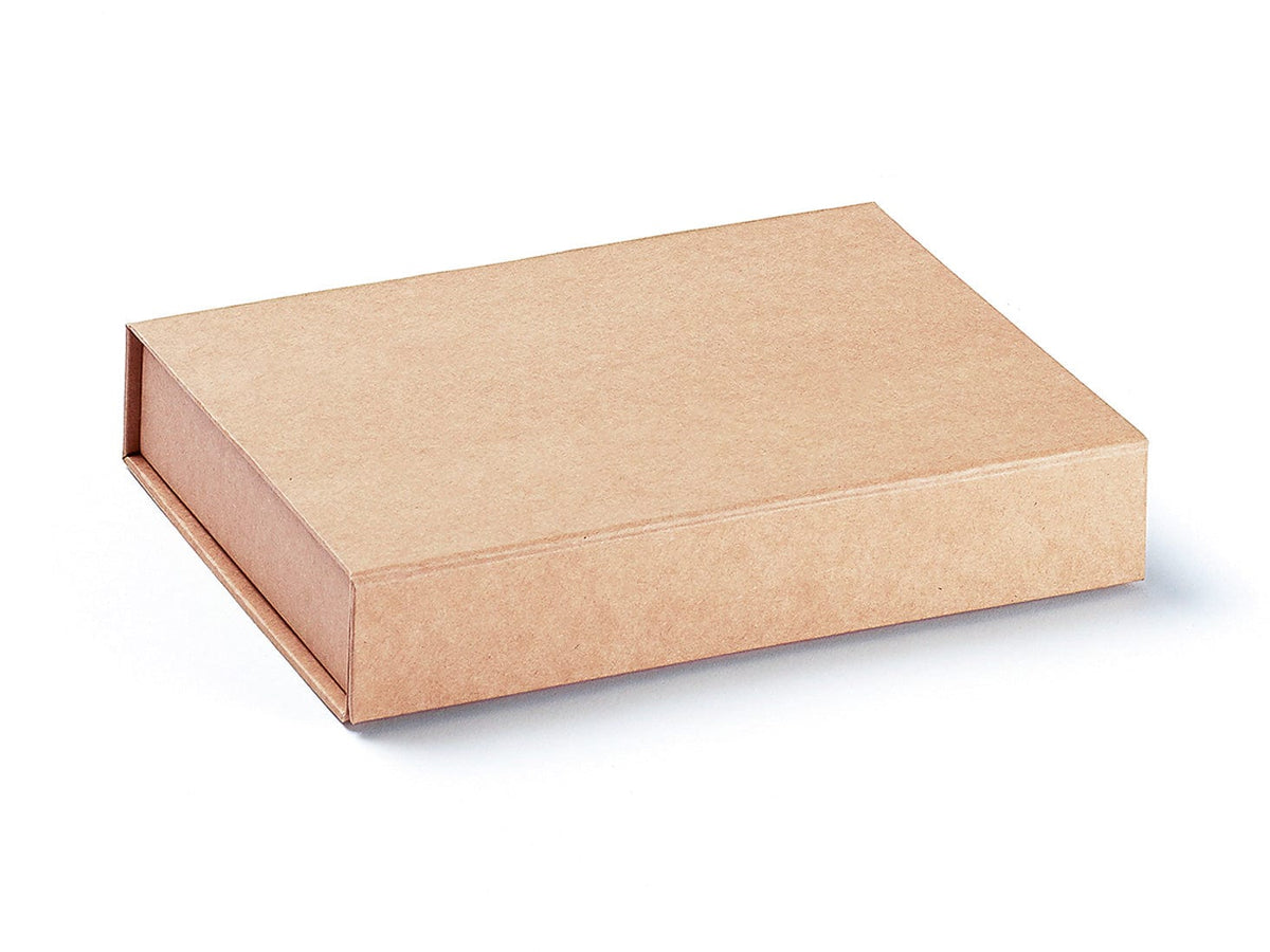 Sample Natural Kraft A4 Shallow No Magnets Gift Box Assembled