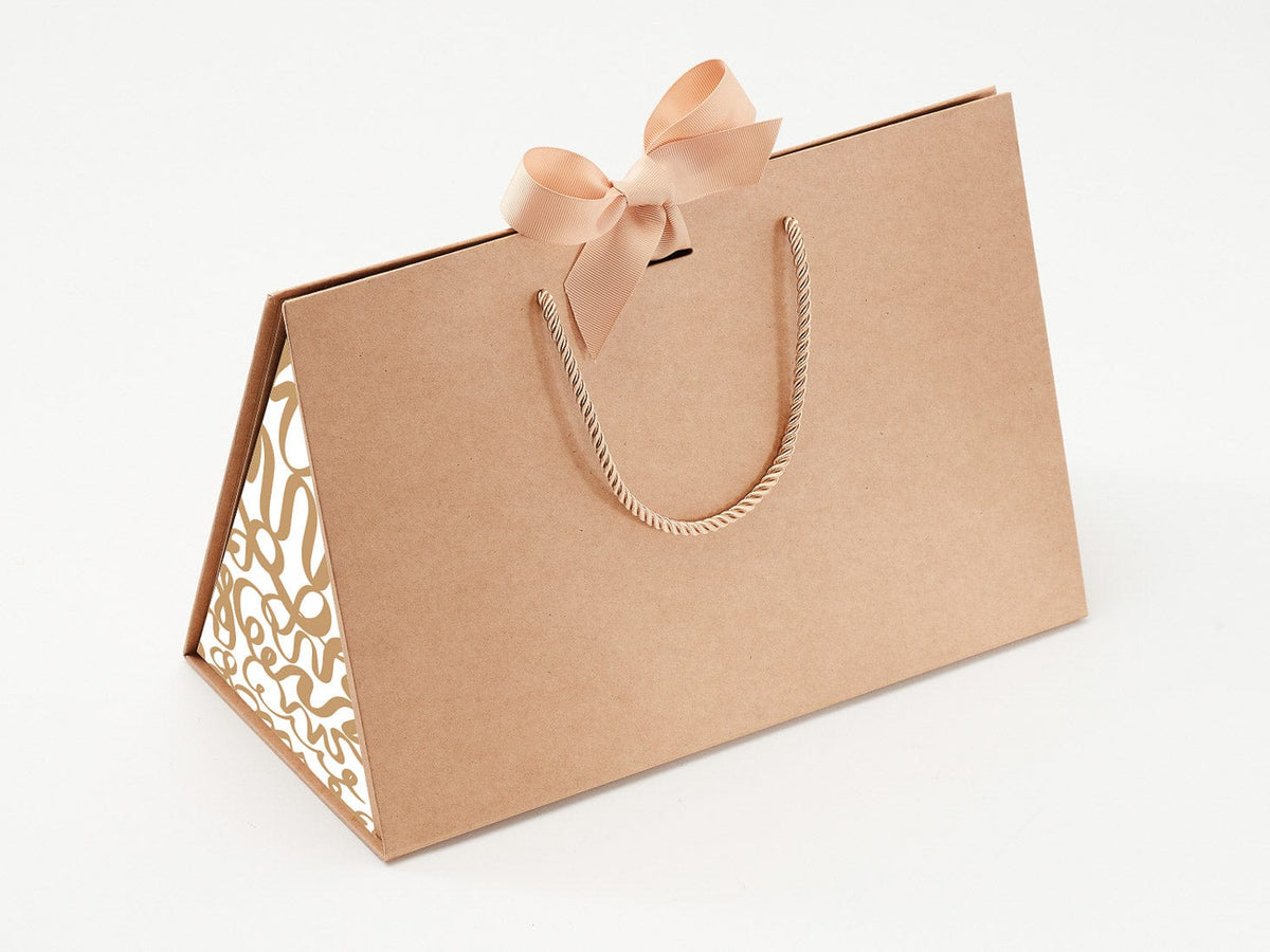 Large Kraft BoxBag® Featured with custom branded side panel labels from brokenlogo