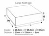 Large Natural Kraft Folding Gift Box Line Drawing