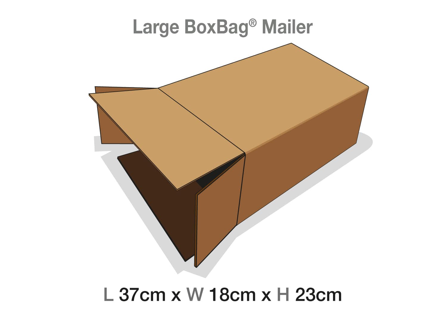 Sample Large BoxBag® Mailing Carton