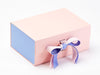 Lavender Blue FAB Sides® on Pale Pink Gift Box with Iris Double Ribbon