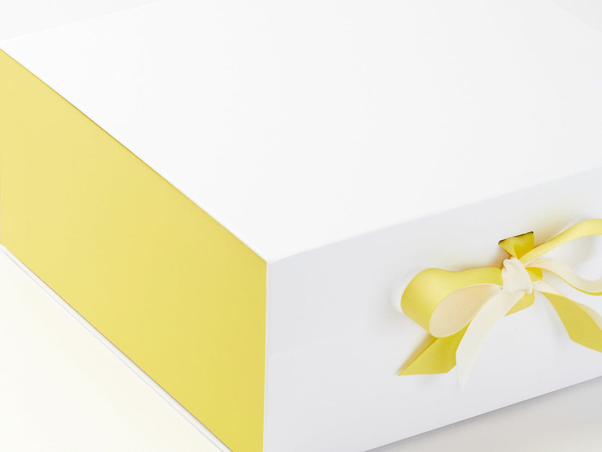Lemon Yellow FAB Sides® Featured on White Gift Box from Foldabox