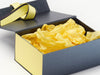 Lemon Yellow FAB Sides® Featured on Pewter Gift Box with Lemon Yellow Ribbon and Tissue Paper