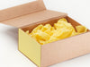 Lemon Yellow Tissue Featured with Natural Kraft Gift Box and Lemon Yellow FAB Sides®