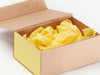 Lemon Yellow Tissue Paper Featured with Natural Kraft Gift Box and Lemon Yellow FAB Sides®